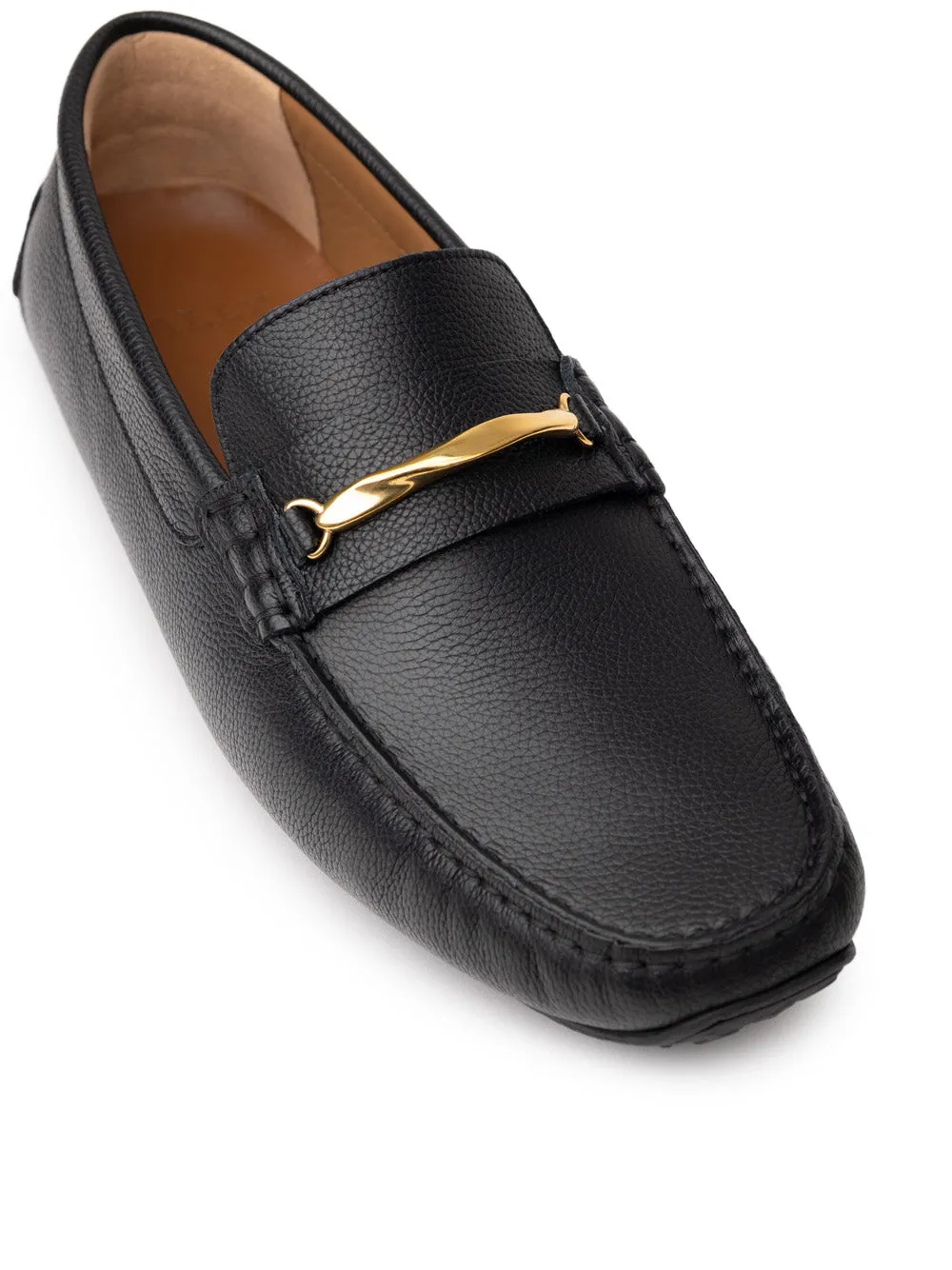 Bally Loafers in Black Leather with Gold Plaque sold by Siebentaschen product image thumbnail 5