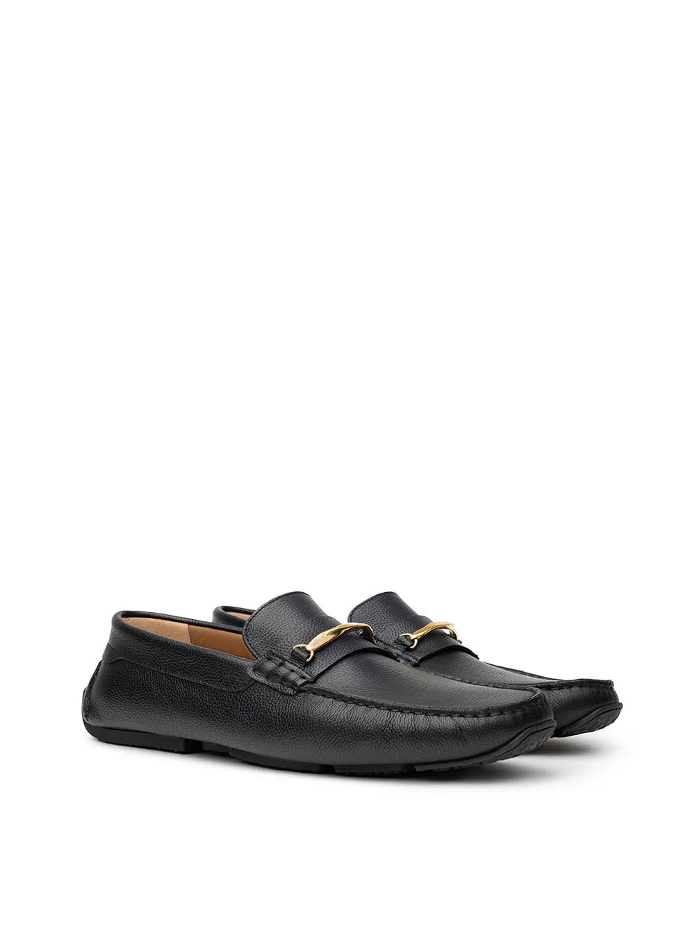 Bally Loafers in Black Leather with Gold Plaque sold by Siebentaschen product image thumbnail 2
