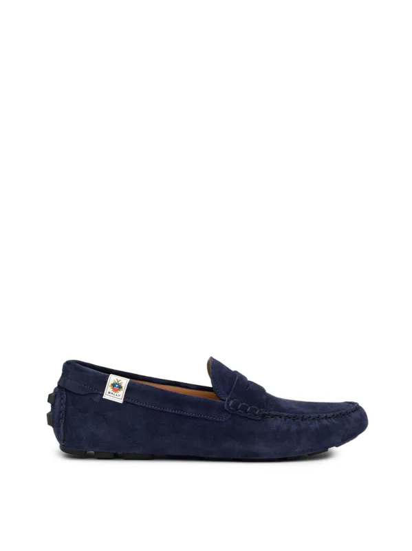 Bally Blue Suede Loafers made by Bally
