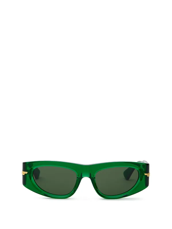 Bottega Veneta Transparent Green Acetate Sunglasses made by Bottega Veneta