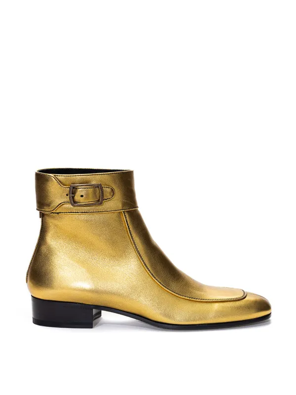 Saint  Laurent Ankle Boots Gold made by Yves Saint Laurent