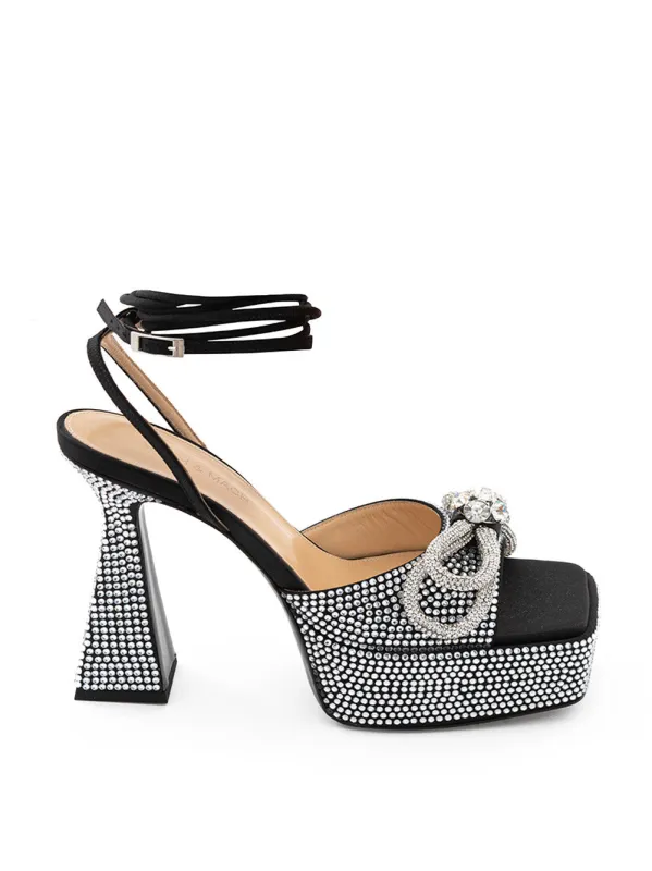 Mach & Mach Heeled Sandals Black made by MACH & MACH