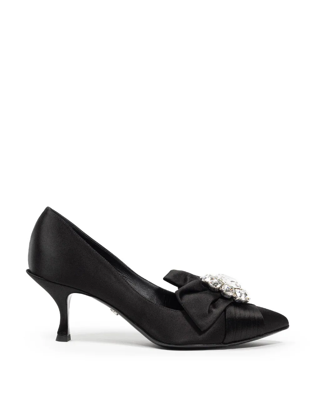 Dolce & Gabbana Satin Pumps With Jewel sold by Siebentaschen