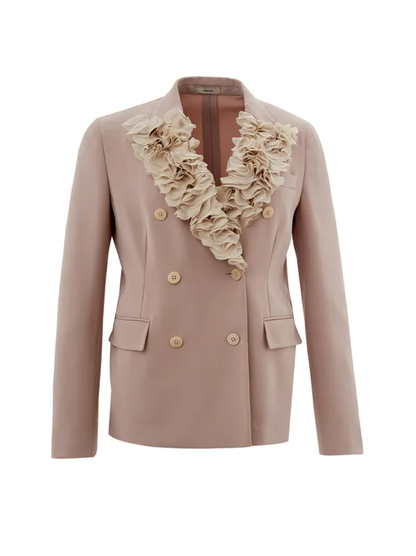 Double-breasted Jacket With Ruffles made by Lardini