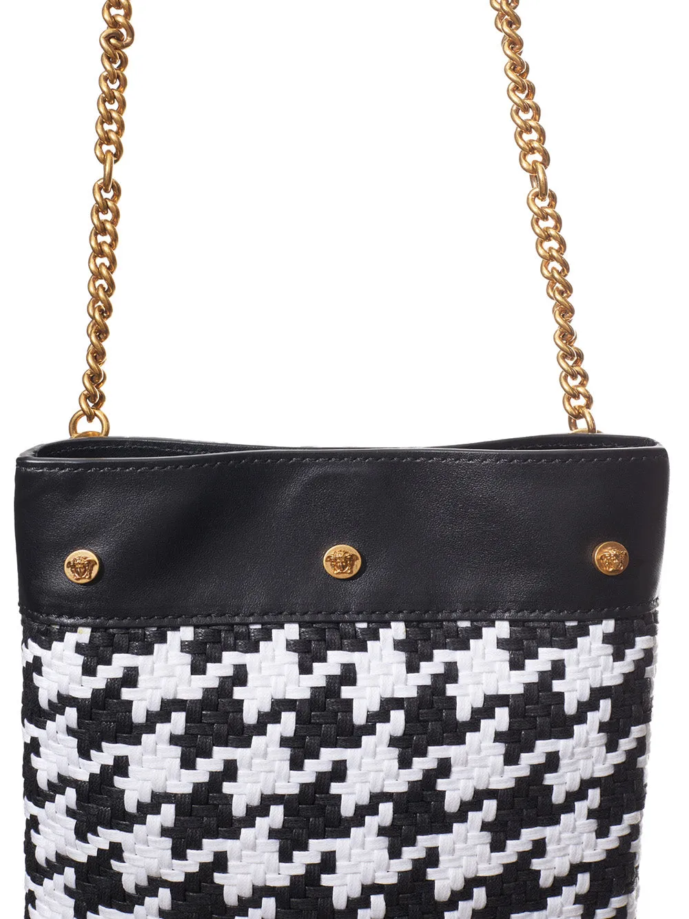 Versace Pied-de-poule shoulder bag with fringes sold by Siebentaschen product image thumbnail 4