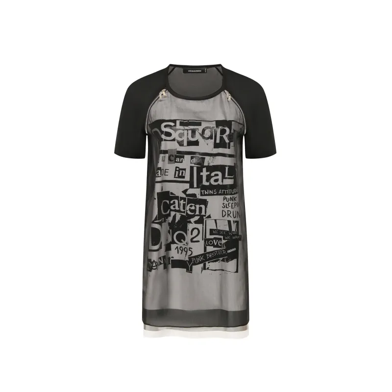 Dsquared2 Silk Printed Mini Dress made by DSQUARED2
