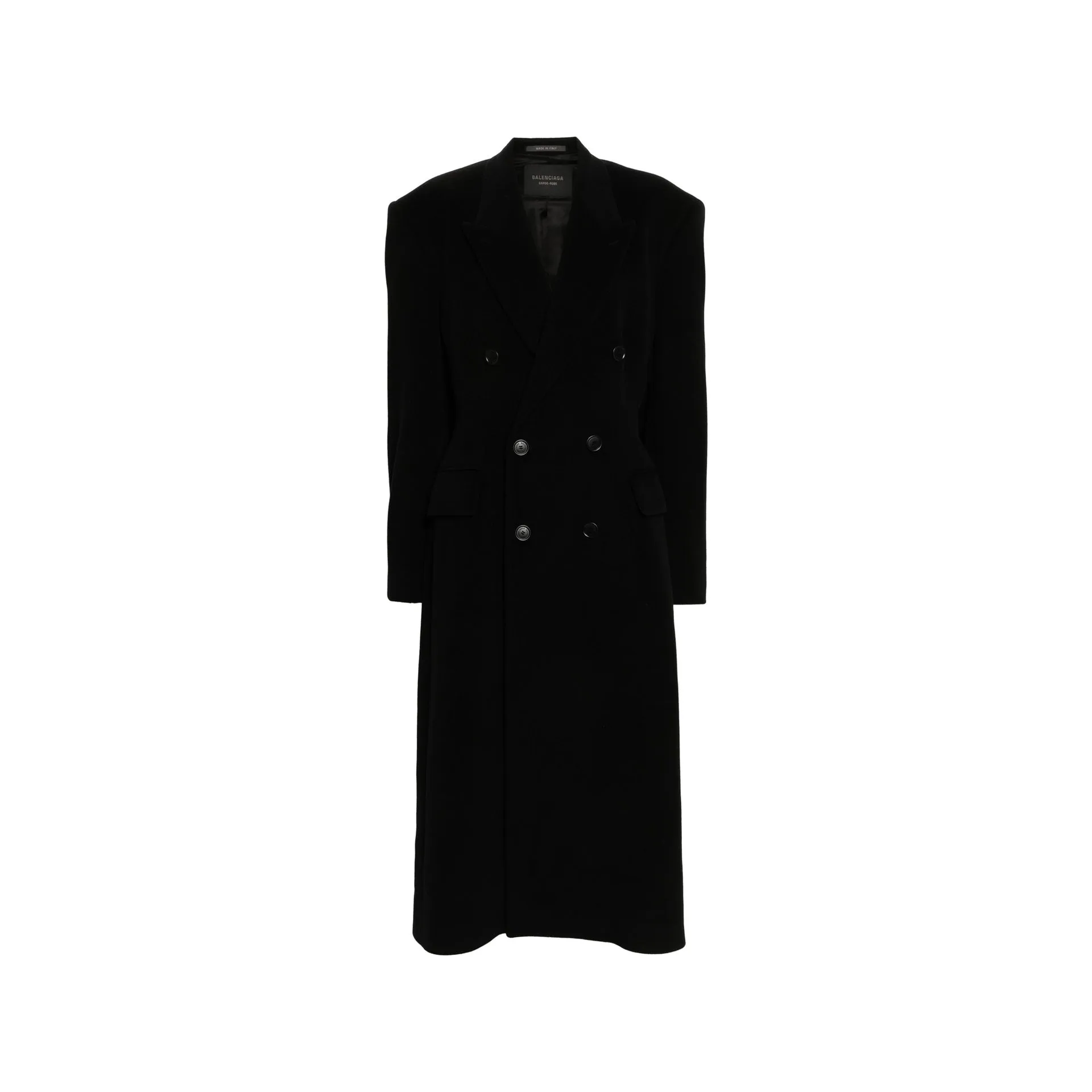 Balenciaga Cashmere And Wool Cinched Coat sold by Siebentaschen