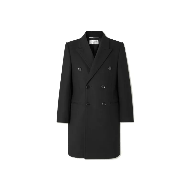 Saint Laurent Double-Breasted Wool Coat made by Yves Saint Laurent