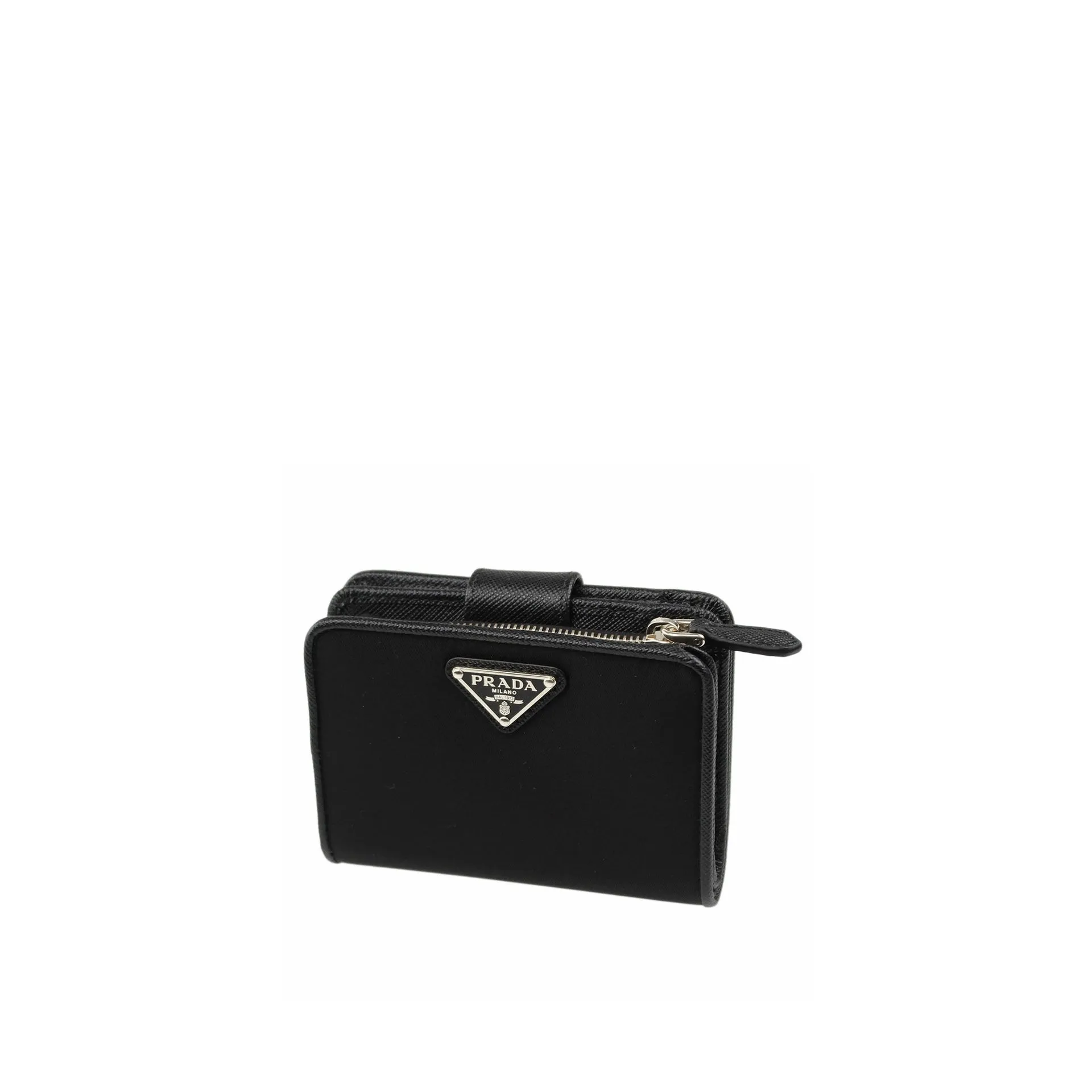 Prada Nylon and Leather French Wallet sold by Siebentaschen