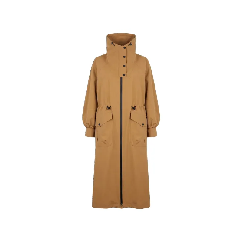 Herno Long Funnel-Neck Trench Coat made by Herno