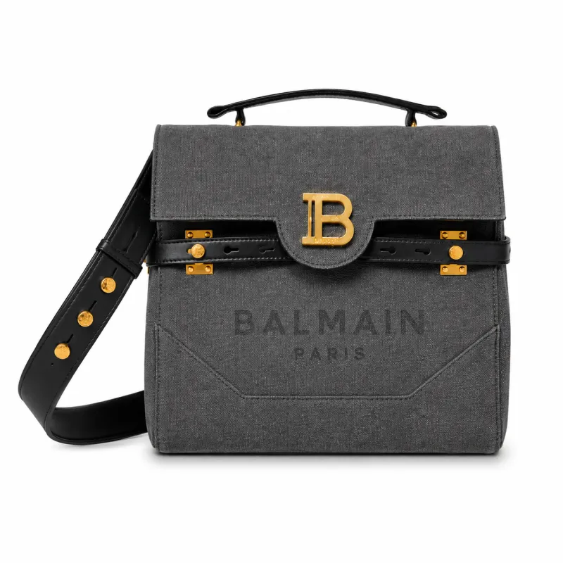 Balmain Woman b-buzz Handle Bag Tela Black made by Balmain