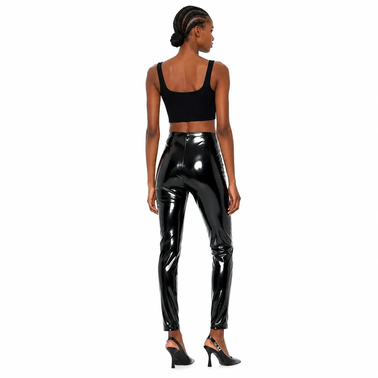 Patrizia Pepe Woman Trousers Long Glossy Black sold by Siebentaschen product image thumbnail 2