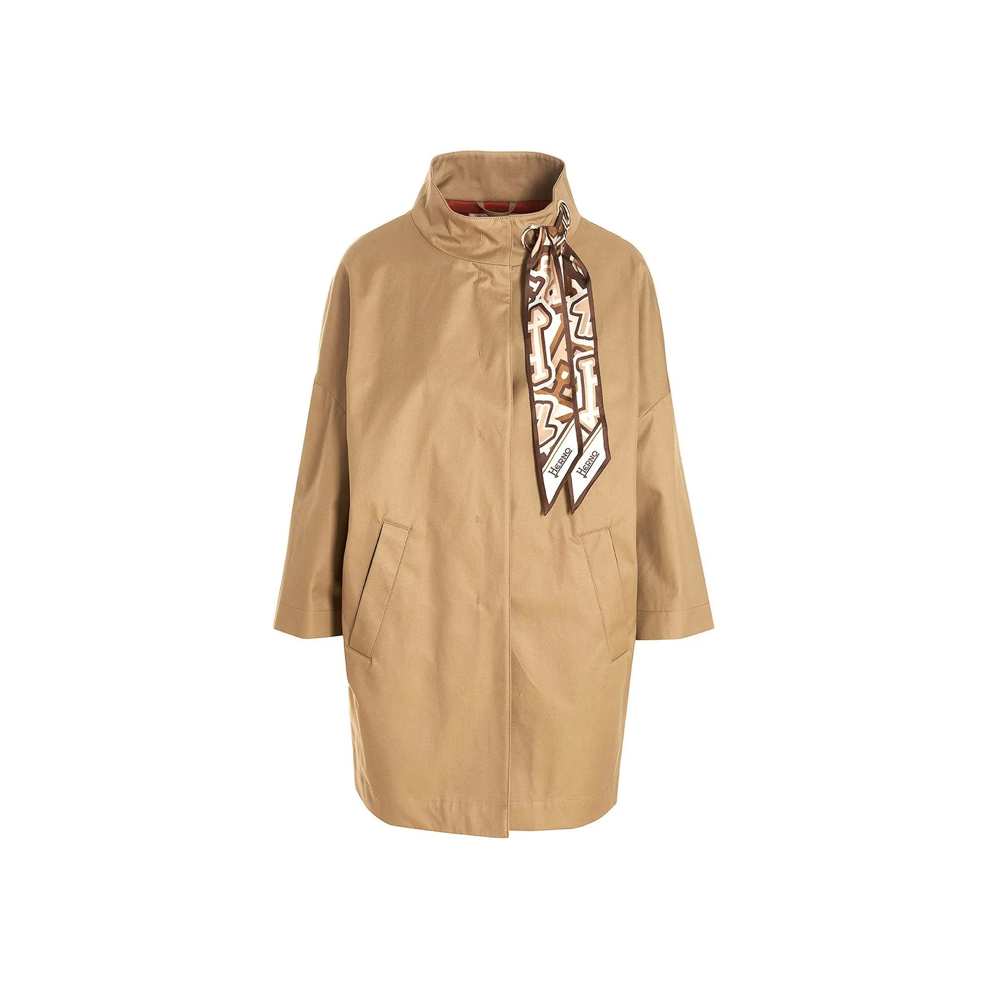 Herno Scarf Detailed Trench Coat sold by Siebentaschen