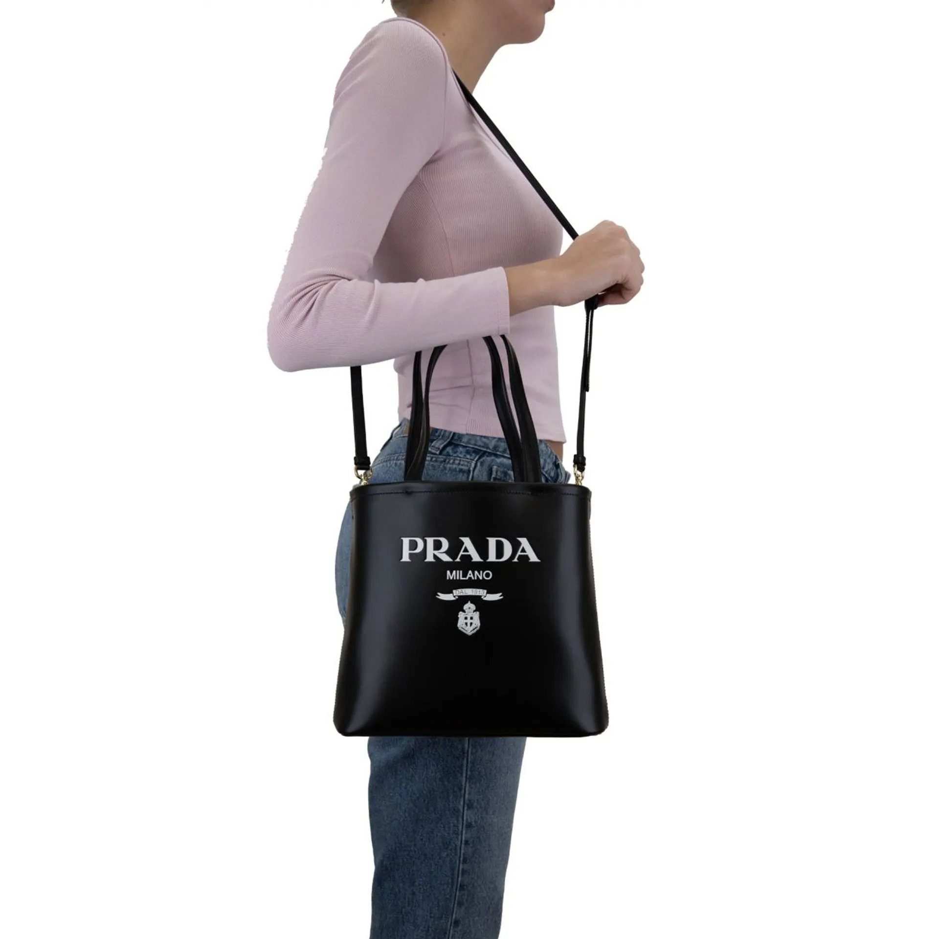 Prada Logo Leather Tote bag sold by Siebentaschen product image thumbnail 4