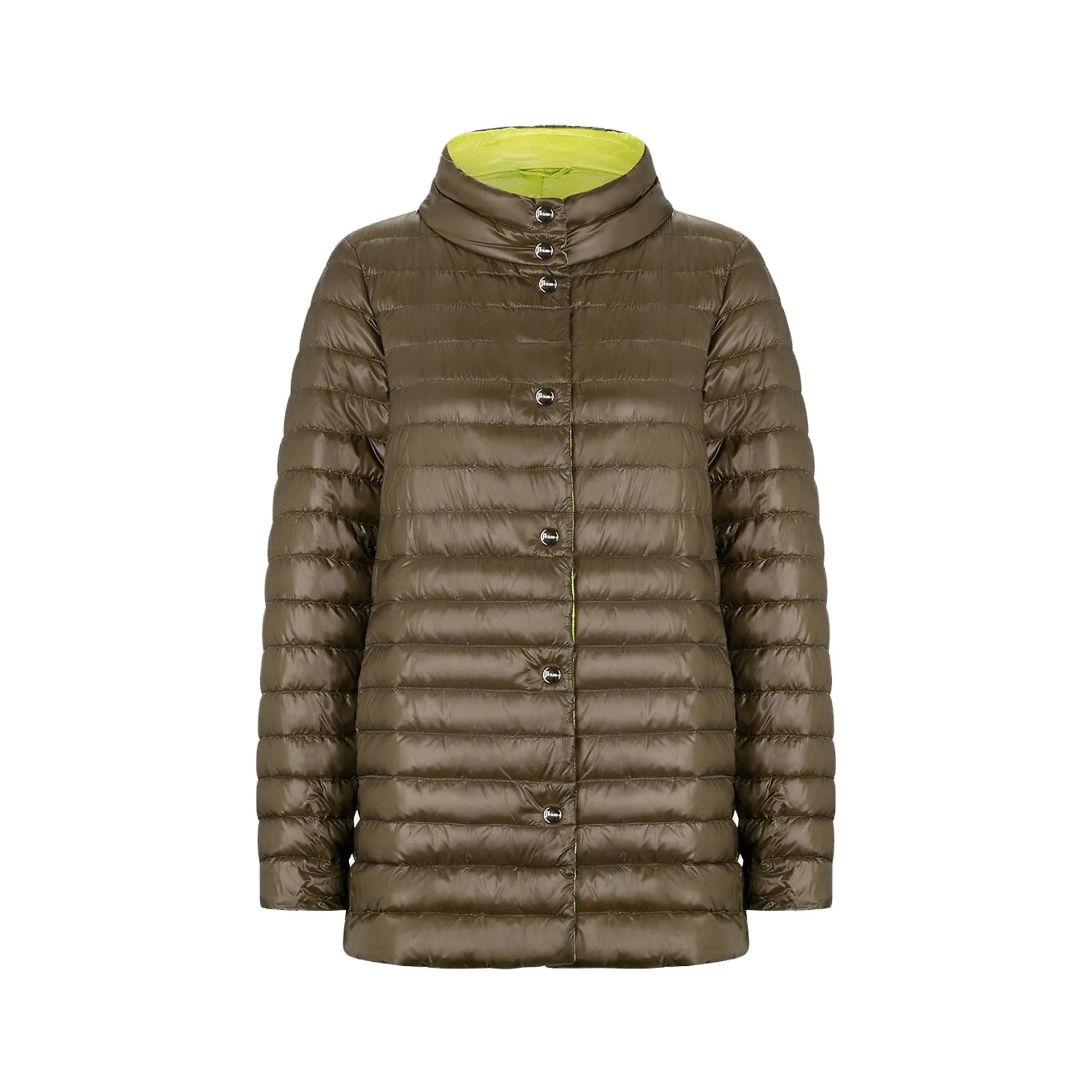 HERNO Ultralight reversible A-line down Coat sold by Siebentaschen