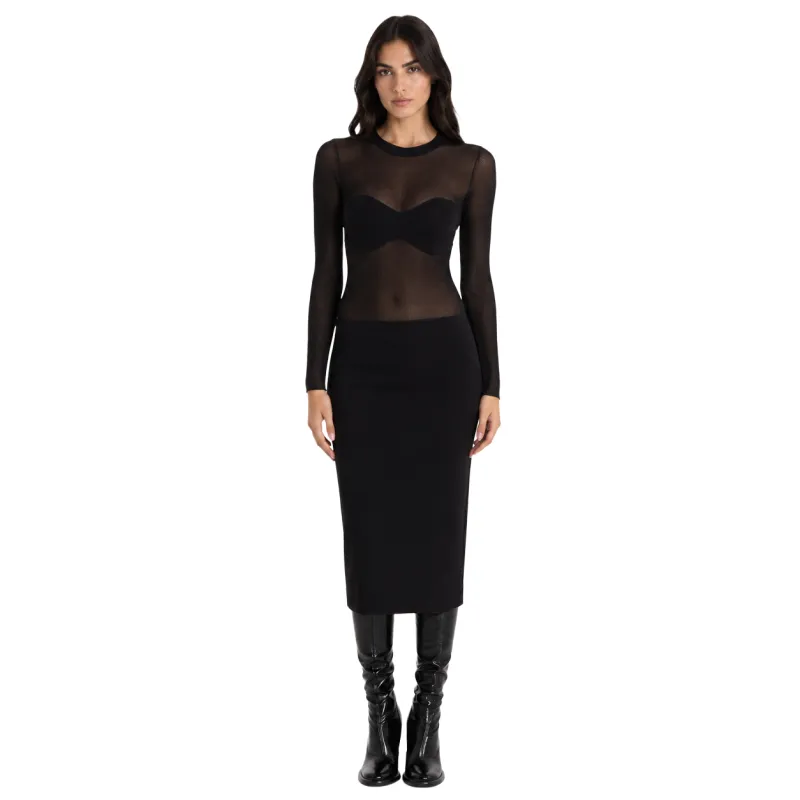Patrizia Pepe Woman Dress Slim Long Black made by Patrizia Pepe