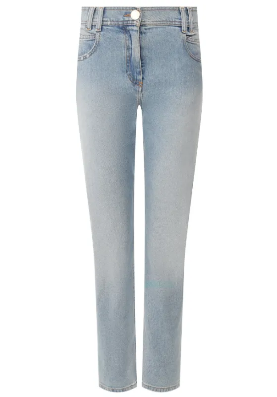 Balmain Woman Jeans Regular Light Blue made by Balmain