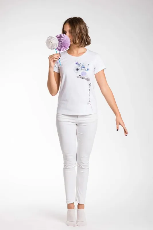 A.Tratti Woman Volo T-Shirts Tops White made by Siebentaschen