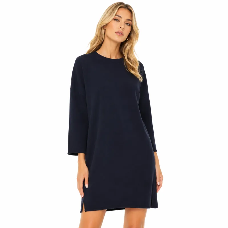 Alpha Studio Woman Dress Tunica Blue made by Siebentaschen