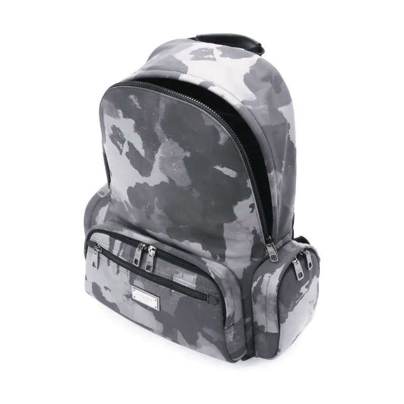Dolce & Gabbana Man Backpack Military Camo Black White Camouflage made by Dolce & Gabanna