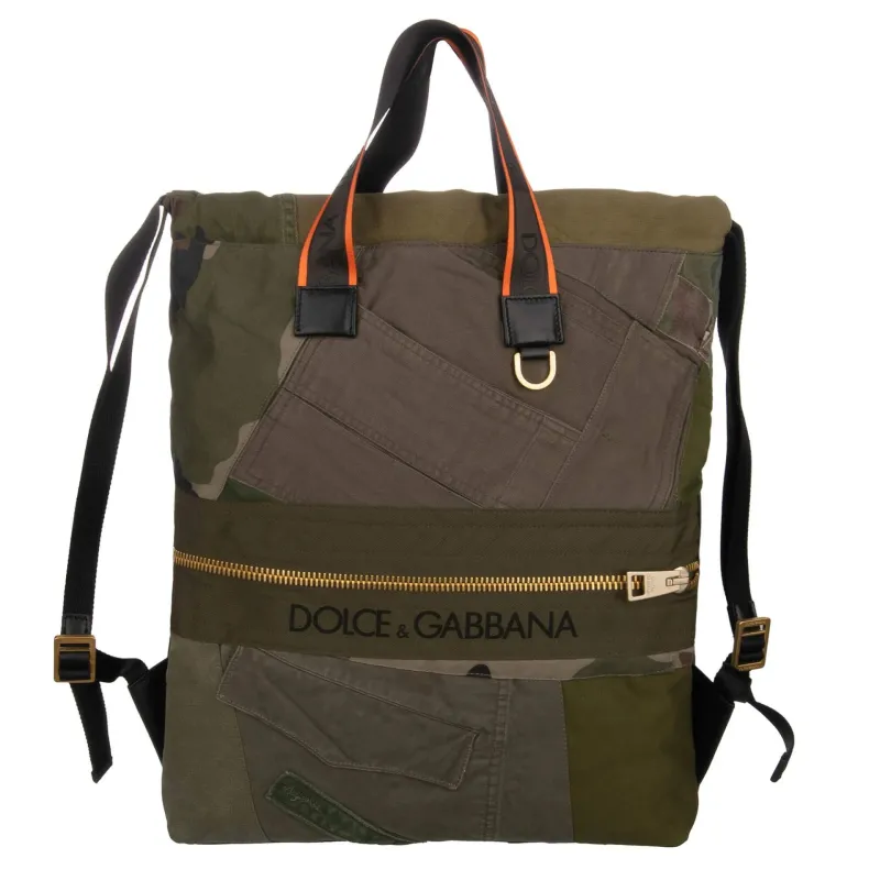 Dolce & Gabbana Man Backpack Patchwork Camouflage made by Dolce & Gabanna