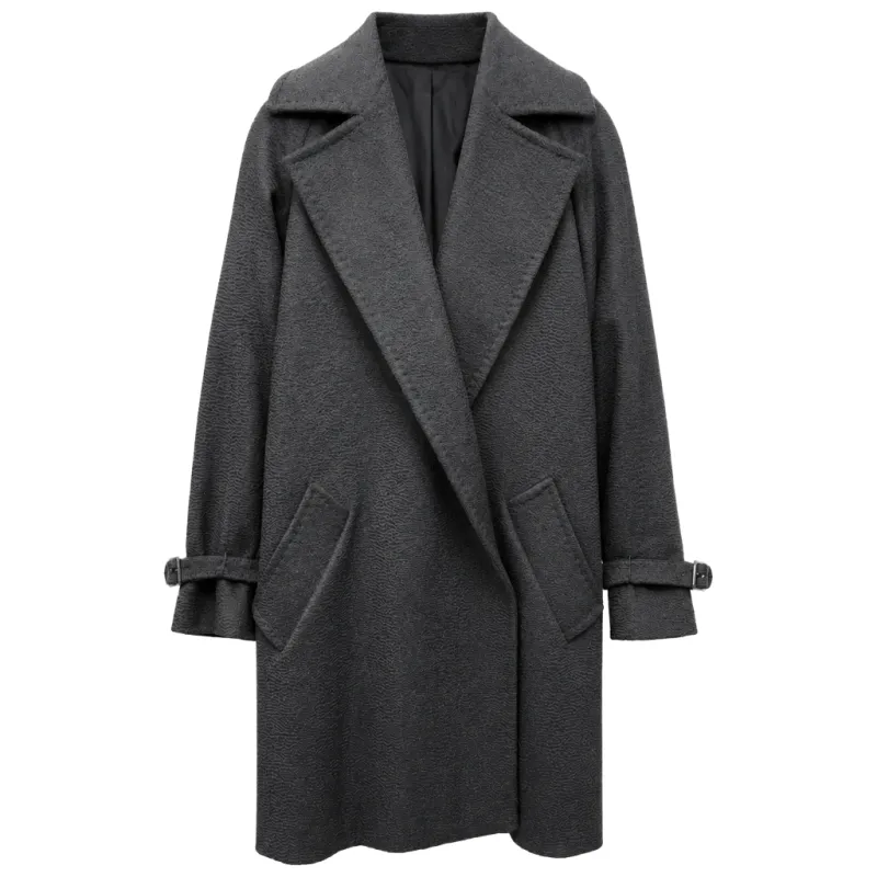 max mara Woman Coat Medina Black made by MaxMara