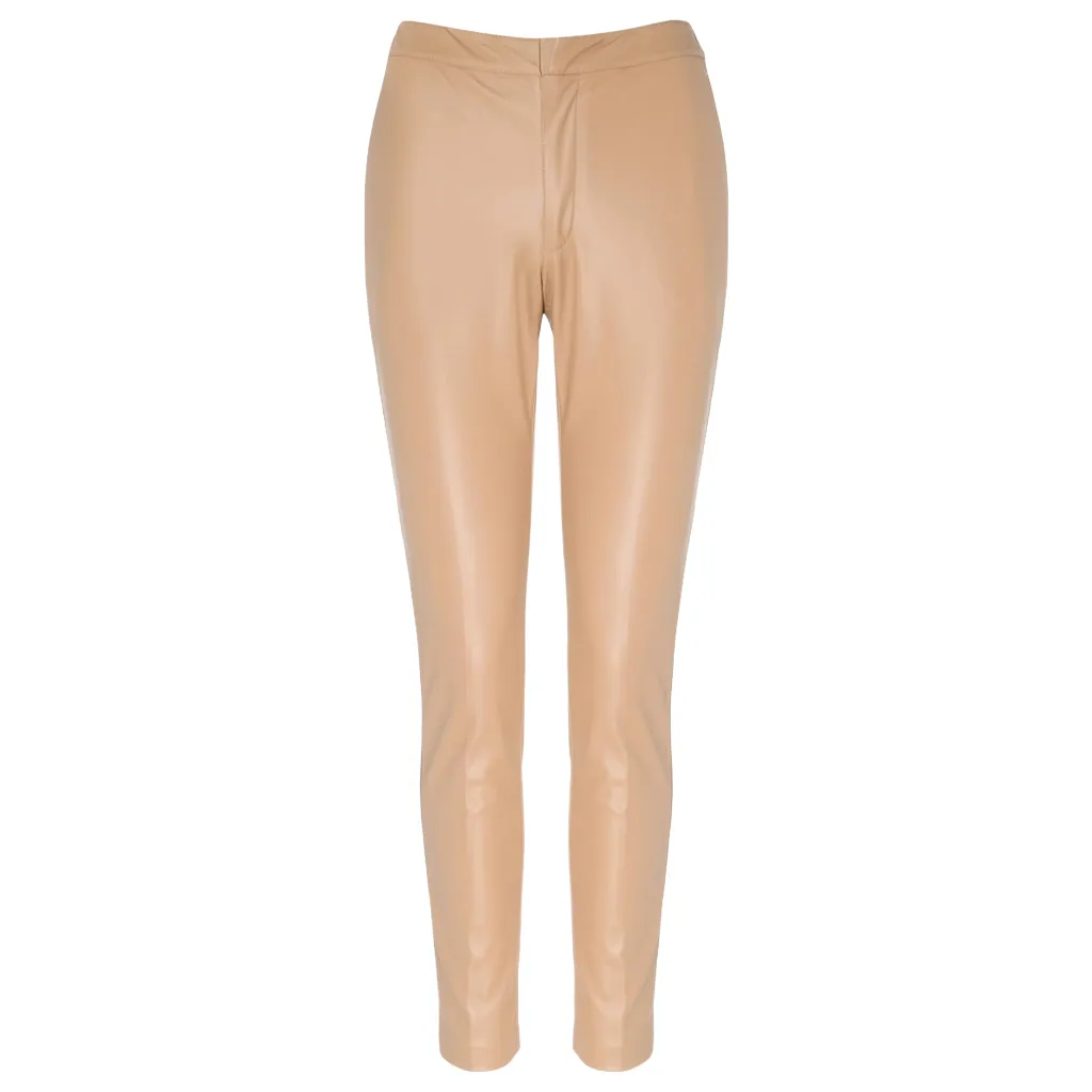 Twinset Woman Trousers Ecopelle Beige sold by Siebentaschen
