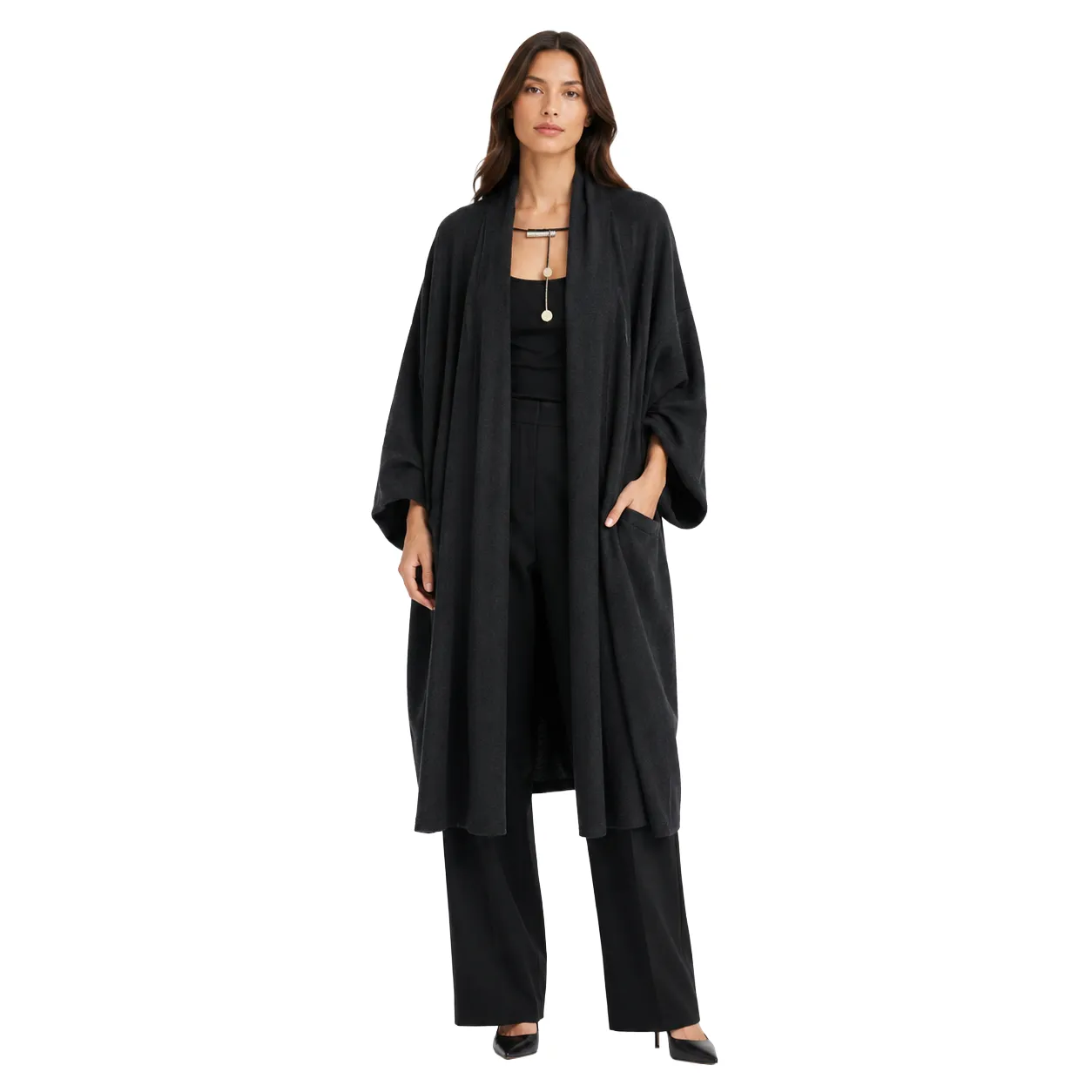 Balmain Woman Cardigan Long Black sold by Siebentaschen