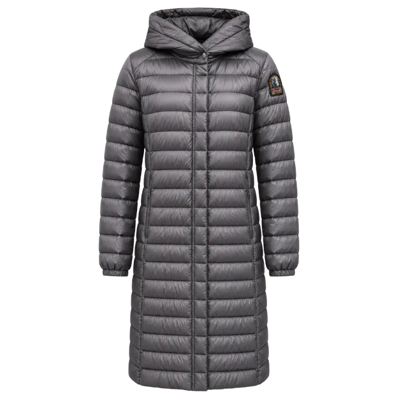 Parajumpers Woman Down Jacket Long Magalie Grey made by Parajumpers