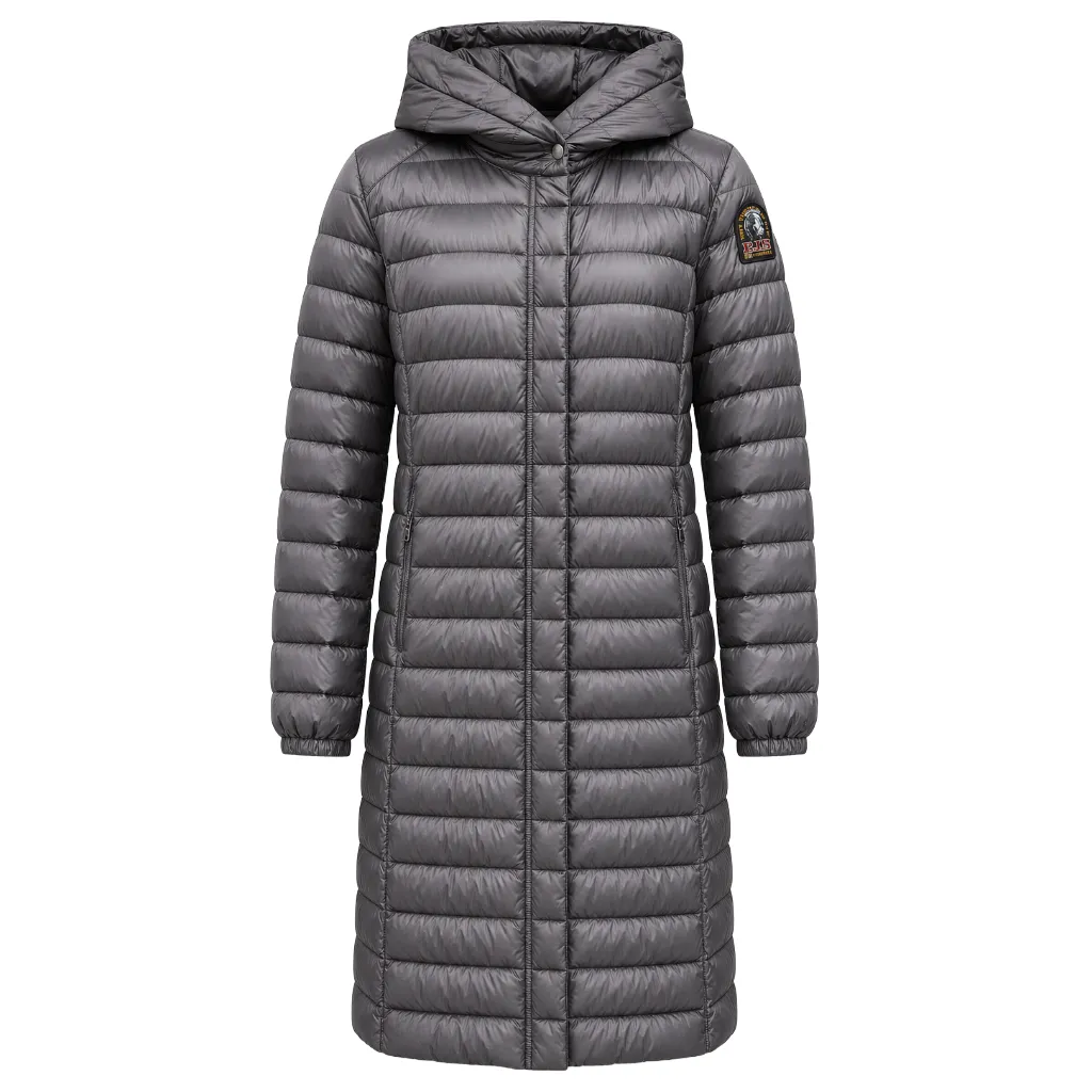 Parajumpers Woman Down Jacket Long Magalie Grey sold by Siebentaschen