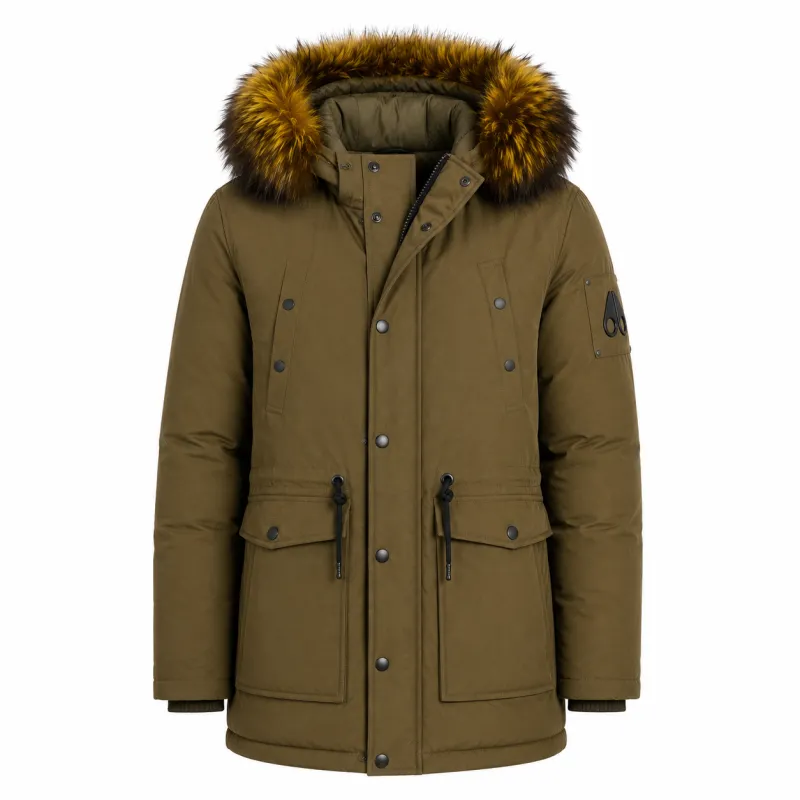 Moose knuckles Man Jacket Long Hooded Green made by Moose Knuckles