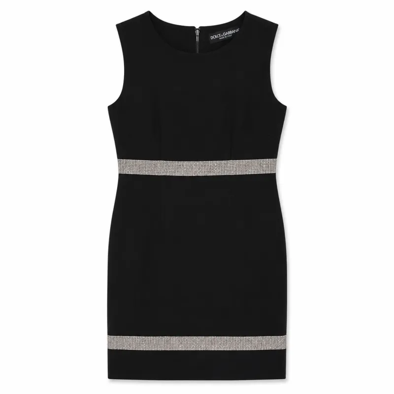 Dolce & Gabbana Woman Dress Sleeveless Cristalli Black made by Dolce & Gabanna