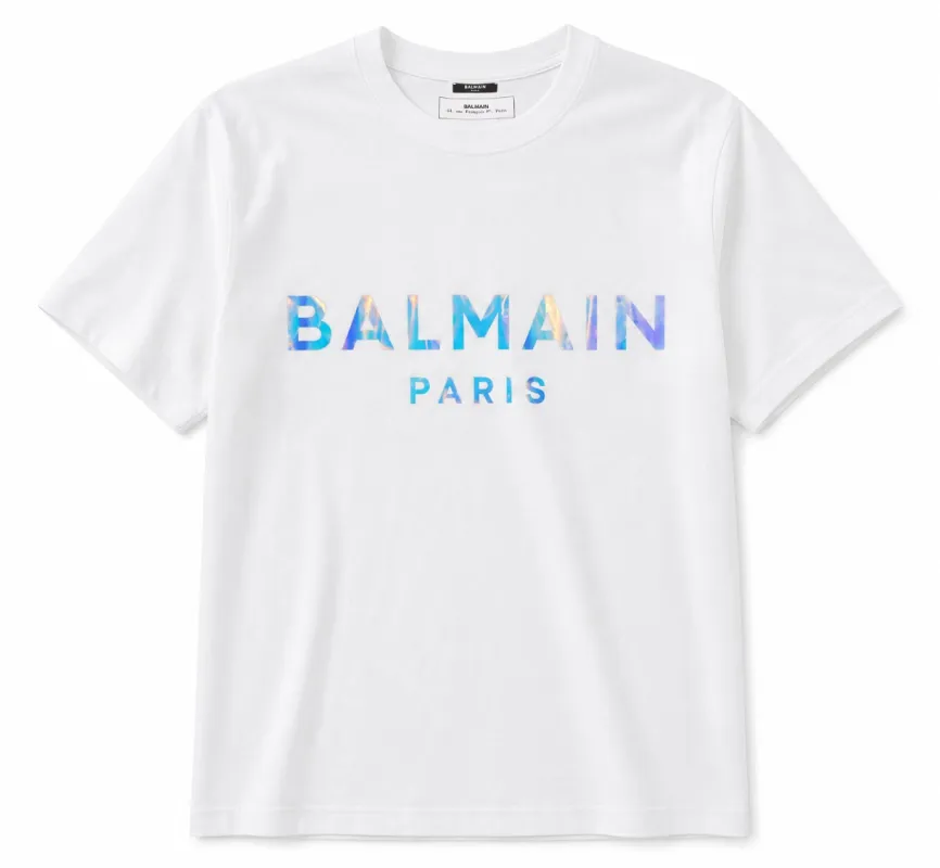 Balmain Man T-Shirt Balmain Paris Fluo White made by Balmain