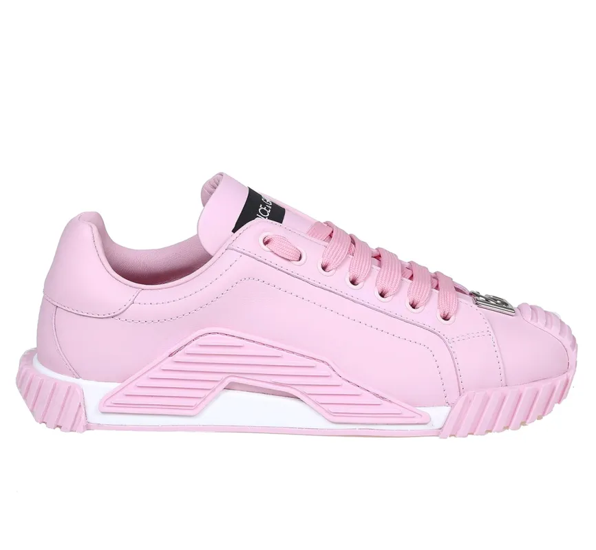 Dolce & Gabbana Woman Sneakers Vitello Nappato Pink made by Dolce & Gabanna