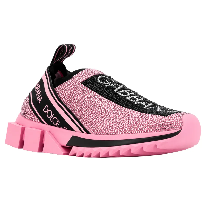 Dolce & Gabbana Woman Sneaker Sorrento Glitter Sneakers Pink made by Dolce & Gabanna