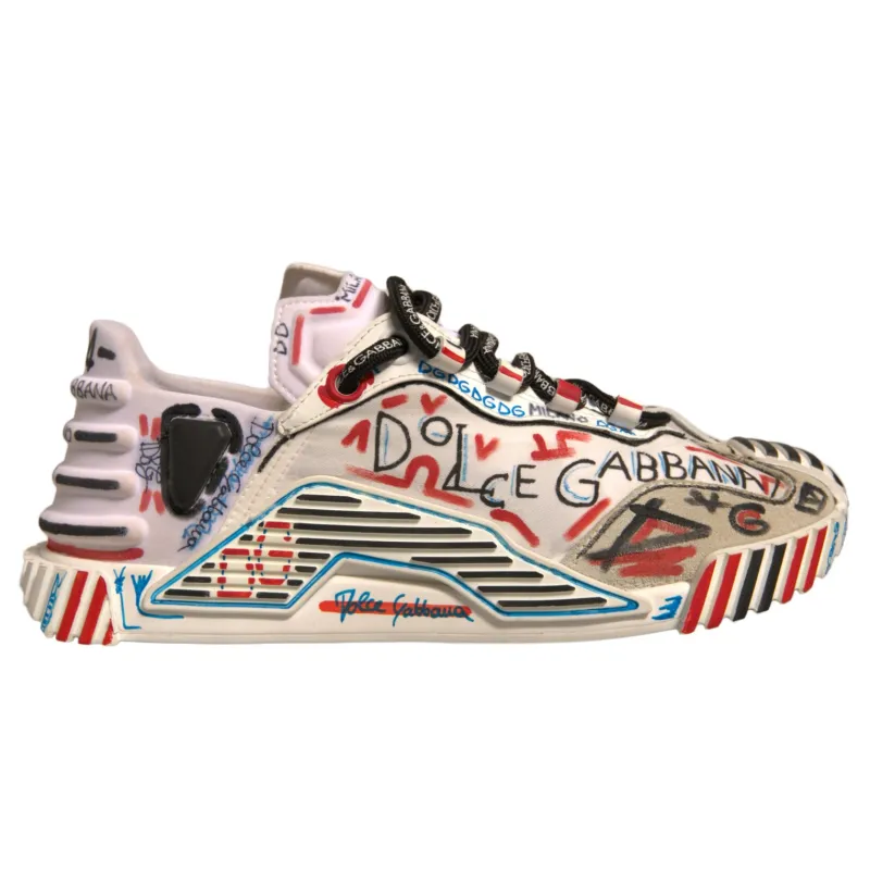 Dolce & Gabbana Woman Sneakers Graffiti Milano White made by Dolce & Gabanna