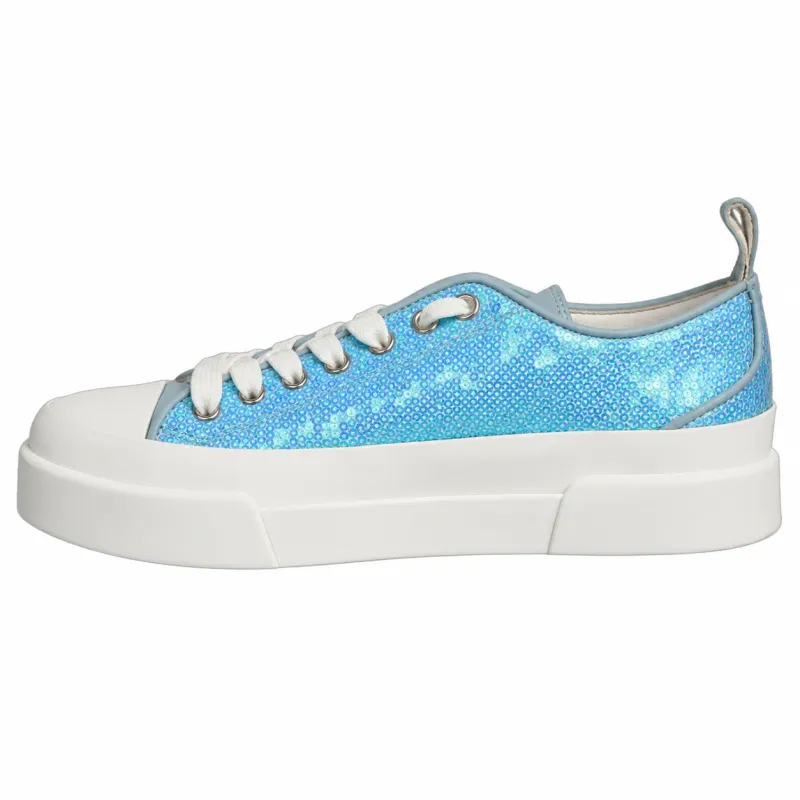Dolce & Gabbana Woman Sneaker Bassa Sequins Sneakers Light Blue made by Dolce & Gabanna