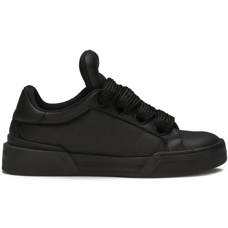 Dolce & Gabbana Man Sneakers Portofino Black made by Dolce & Gabanna