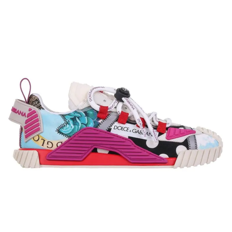 Dolce & Gabbana Woman Sneaker Bassa Patch Multi Sneakers Multicolor made by Dolce & Gabanna