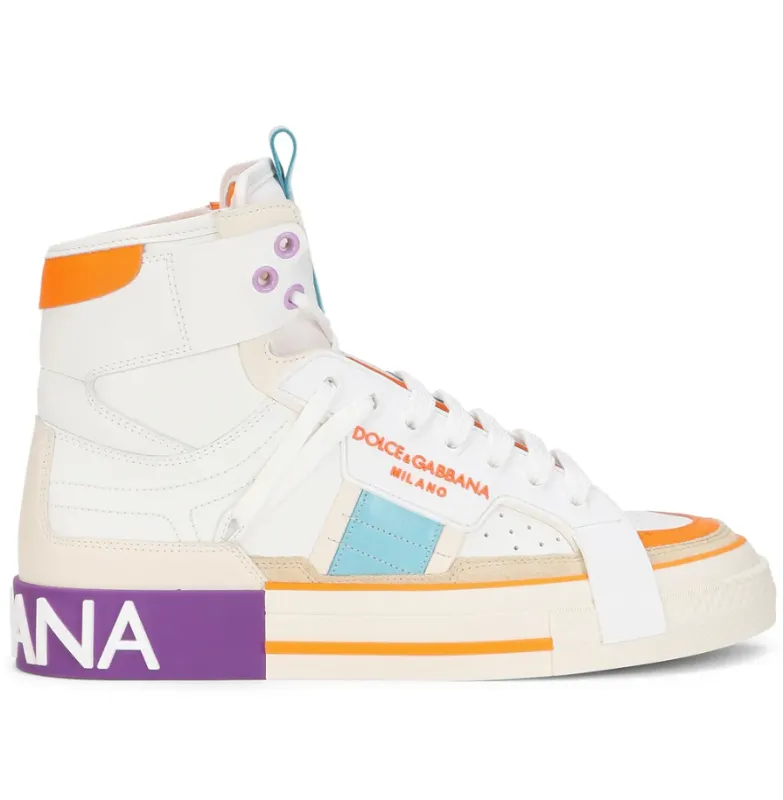 Dolce & Gabbana Woman Sneakers Leather Nappata Multicolor made by Dolce & Gabanna