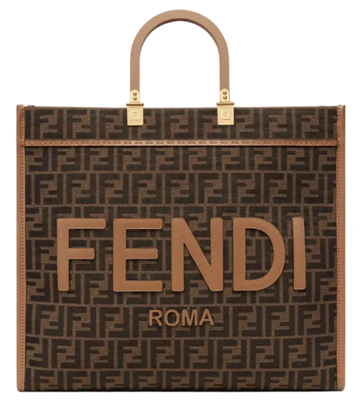 Fendi Woman Fendi Sunshine Large Handbags Brown made by Fendi
