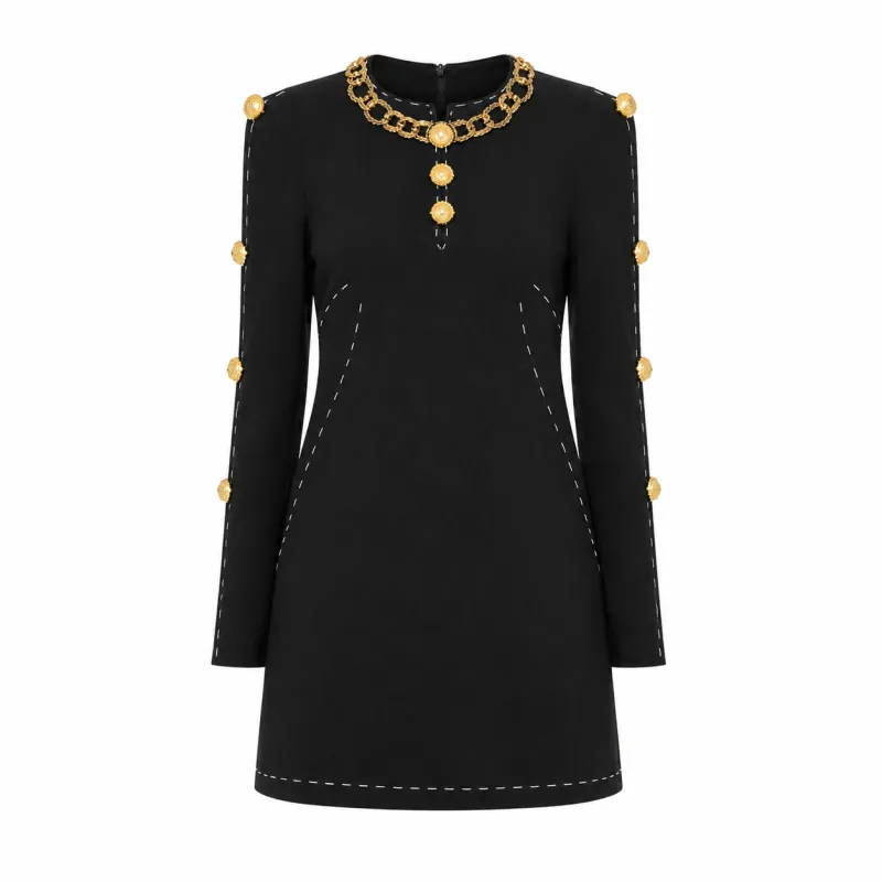 Dolce & Gabbana Woman Dress Dettagli Oro Black made by Dolce & Gabanna