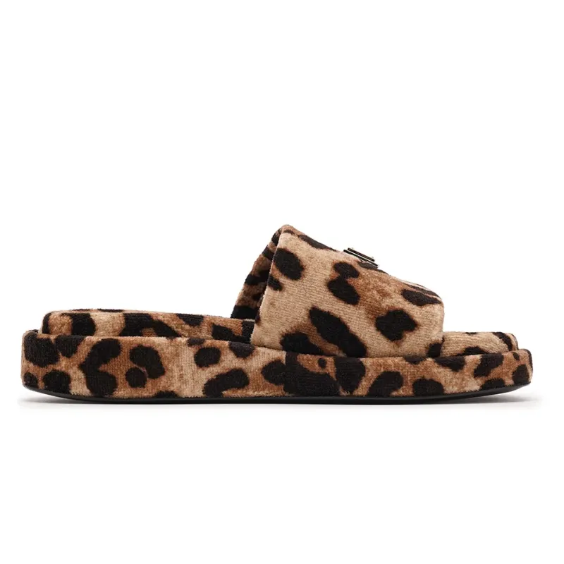 Dolce & Gabbana Woman Ciabatta Terry Maculata Flip-Flops Brown made by Dolce & Gabanna