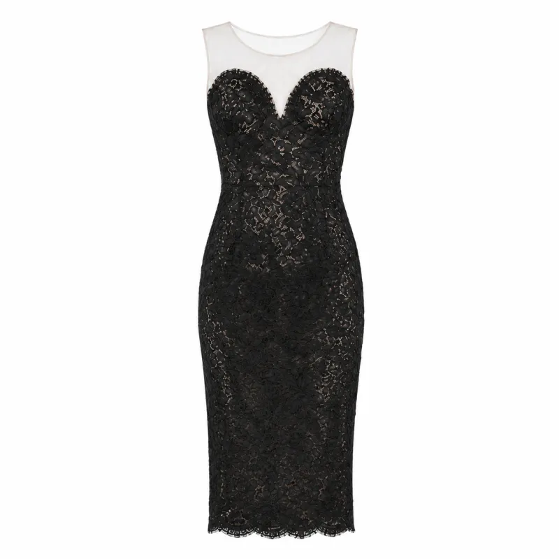 Dolce & Gabbana Woman Sheath Dress Lace Black made by Dolce & Gabanna