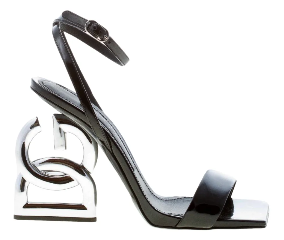 Dolce & Gabbana Woman Sandalo Vitello Glossy Sandals Black made by Dolce & Gabanna