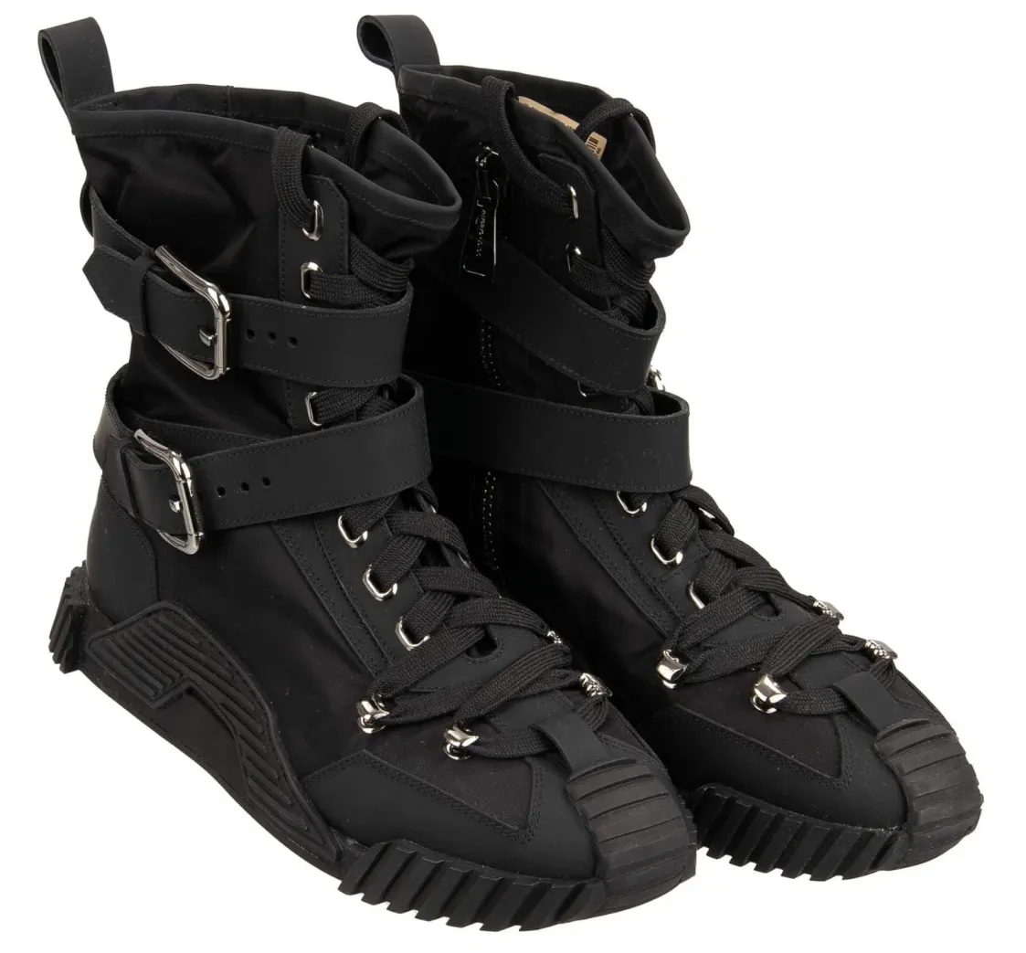 Dolce & Gabbana Man Sneaker Alta Nylon Gomma Sneakers Black sold by Siebentaschen product image thumbnail 3