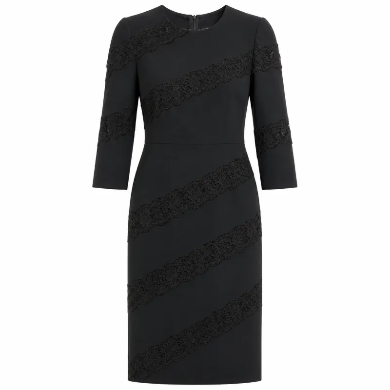Dolce & Gabbana Woman Dress Lace Black made by Dolce & Gabanna
