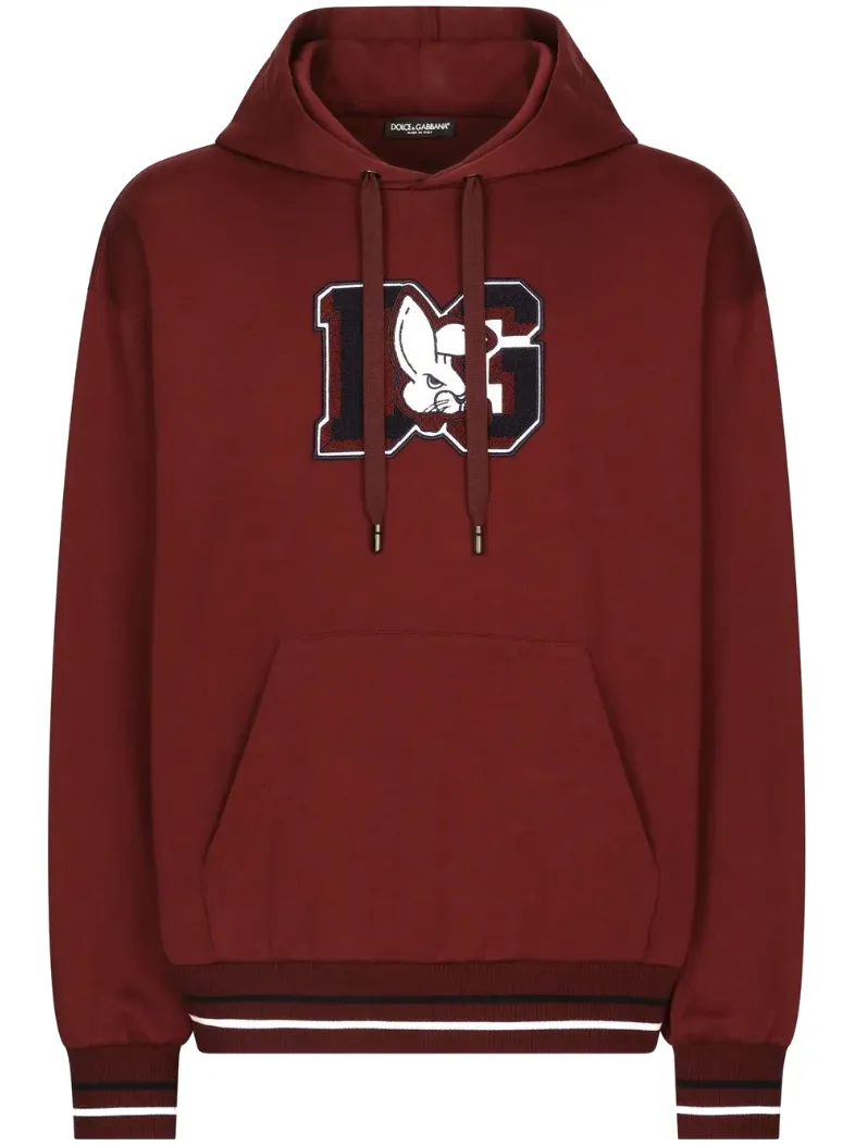 Dolce & Gabbana Man Sweatshirt Hooded Rabbit Red sold by Siebentaschen