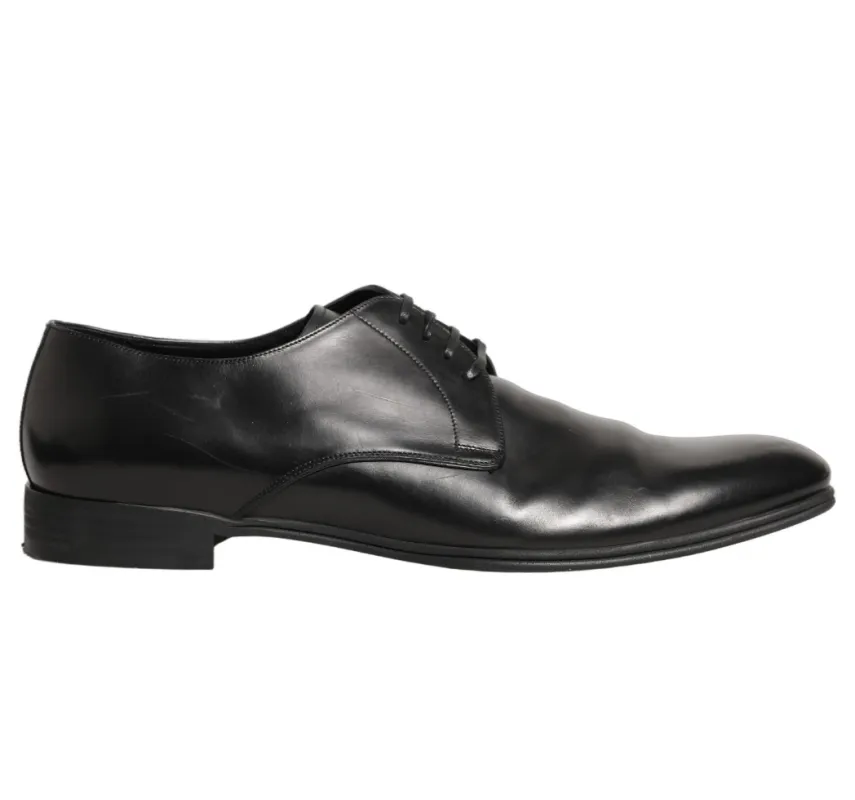 Dolce & Gabbana Man Derby Vitellino Vegetale Glossy Derby Black made by Dolce & Gabanna