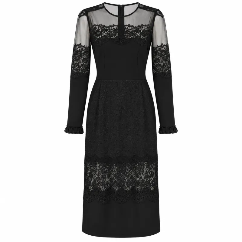 Dolce & Gabbana Woman Dress Long Lace Black made by Dolce & Gabanna